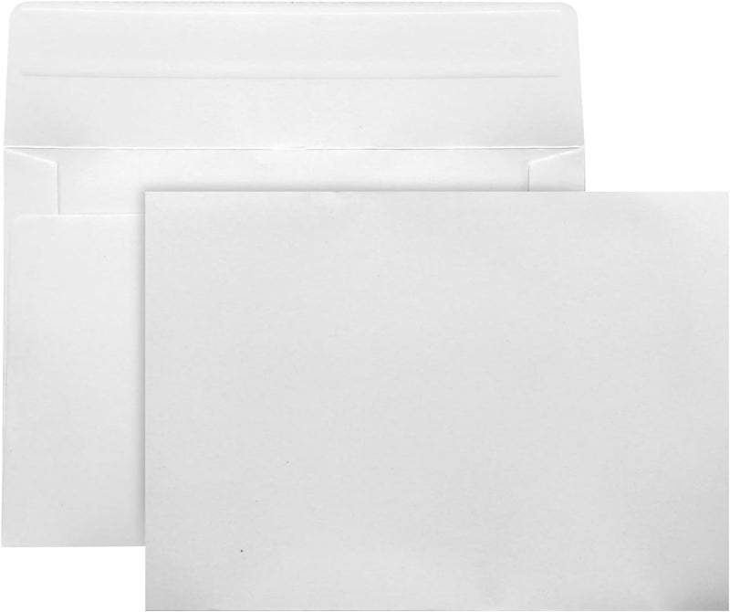 xflyxin 50 Pack White A4 Envelopes - 4x6 Envelopes for Invitations - Printable, Self-Sealing for Photos, Cards, Mailings - Wedding Occasion - Image 1